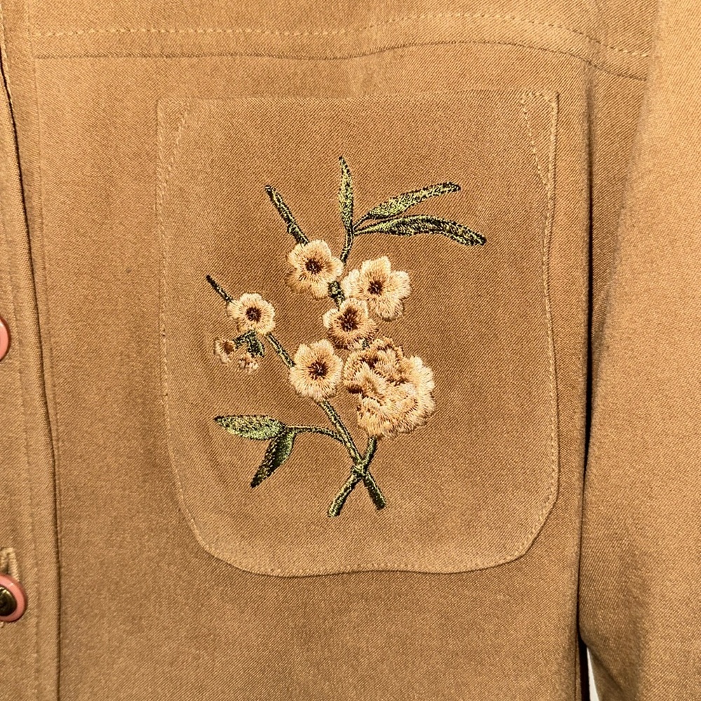 Vintage R&K suede button down top - Picture 3 of 11